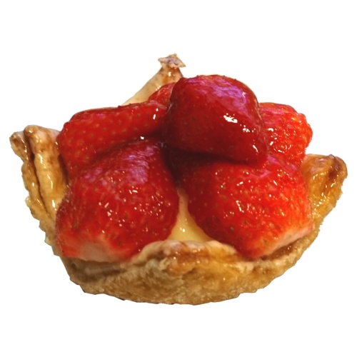 Aardbeien schelp gebak