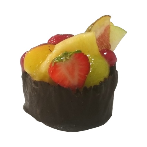 Chocolade bakje fruit (vegan, glutenvrij
