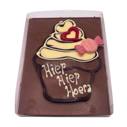 Chocolade cupcake melk (hiep hiep hoera)