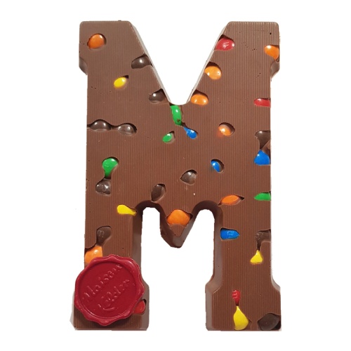 Gegoten chocoladeletter M&M (200 gram)