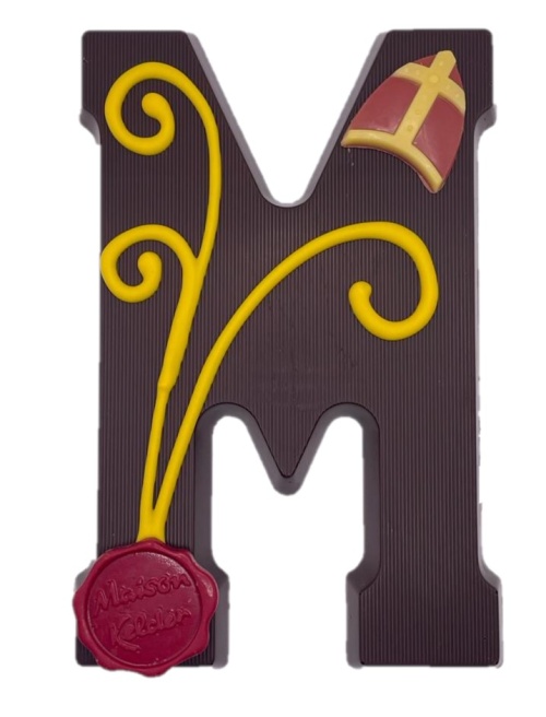 Gegoten chocoladeletter puur (200 gram)