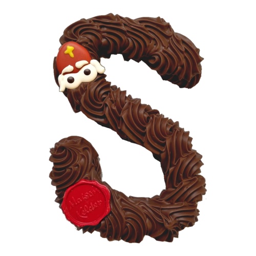 Gespoten chocoladeletter puur (250 gram)