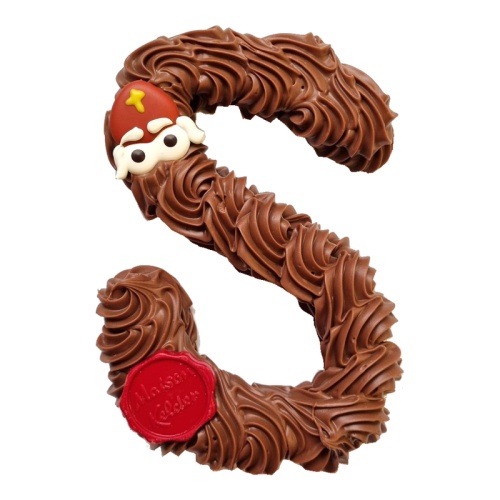 Gespoten chocoladeletter melk (250 gram)