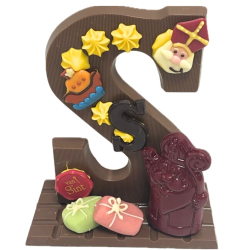 Gegoten chocoladeletter S deluxe melk
