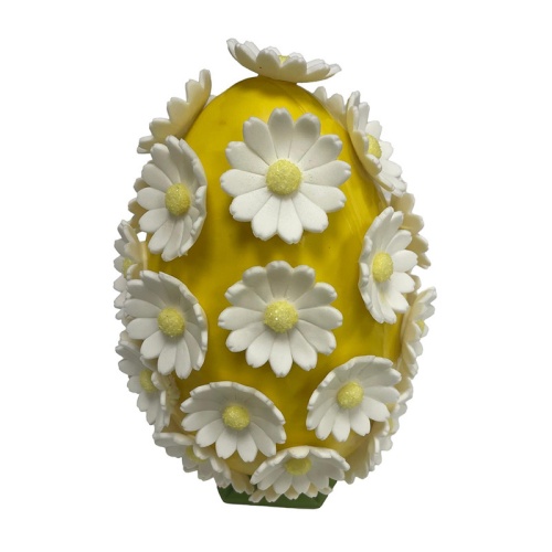 Chocolade Paasei Bloemen (wit)