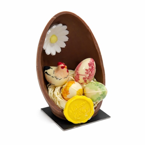 Chocolade Paasei met nestje (melk)