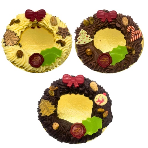 Gespoten chocolade kerstkrans (175 gram)