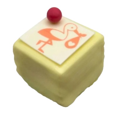 Geboorte soiree meisje, vierkant