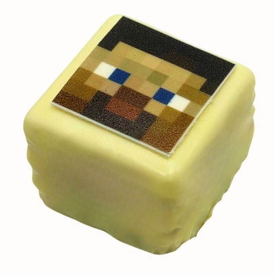 Minecraft soiree, vierkant (wit)
