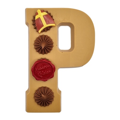 Gegoten chocoladeletter caramel