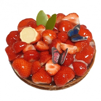 Aardbeien vlaai