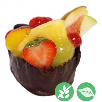 Chocolade bakje fruit (vegan, glutenvrij