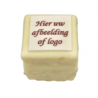 Vierkant wit soiree met logo